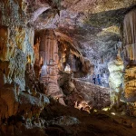 Couple inside Postojna Cave