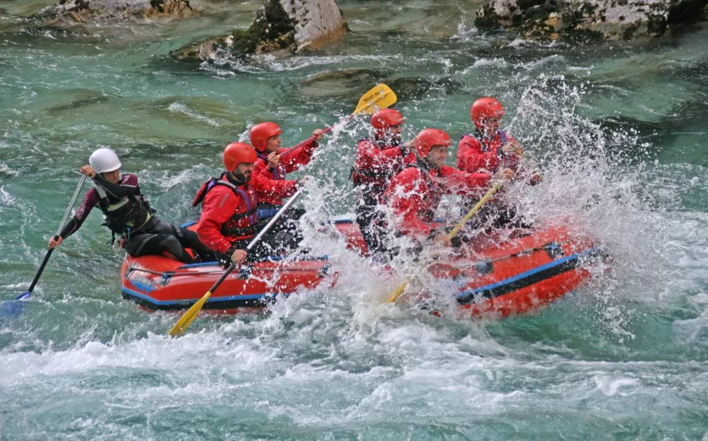 Group rafting