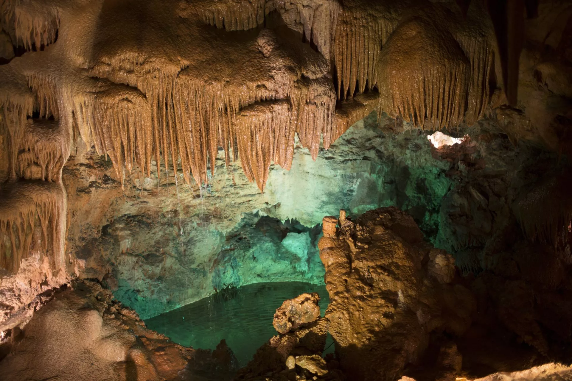 Intérieur de la grotte de Postojna
