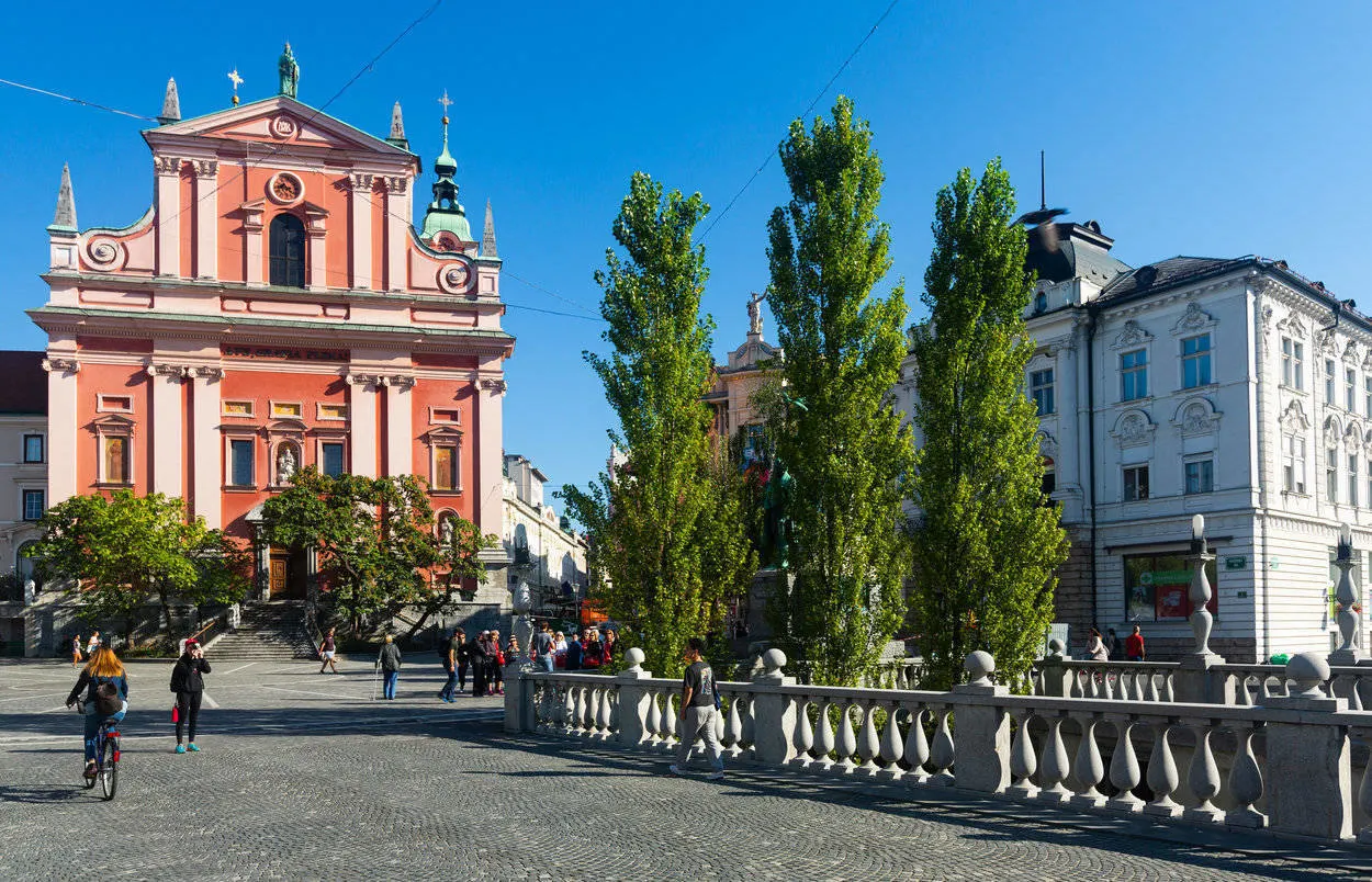 Ljubljanan kaupungin keskusta
