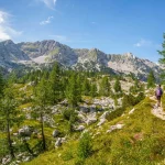 Triglav-Seen-Tour Wanderer auf dem Weg